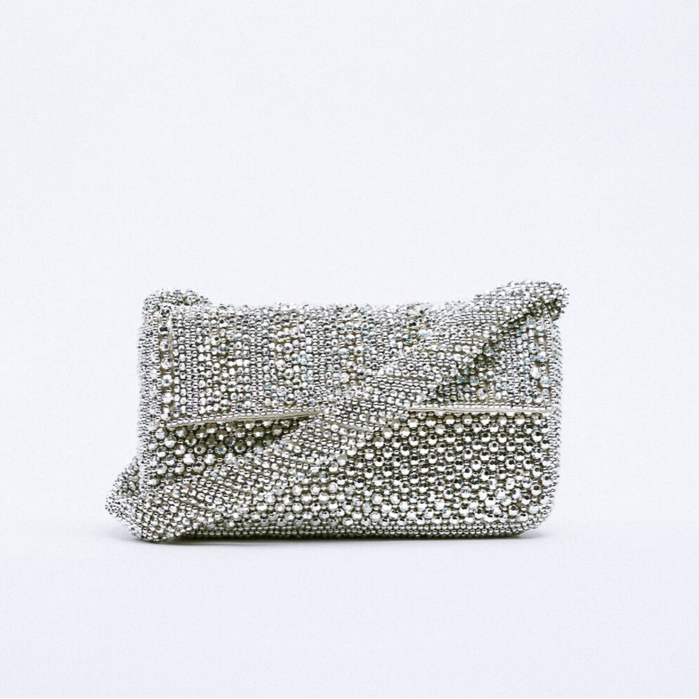 ZARA Beaded Shoulder Bag